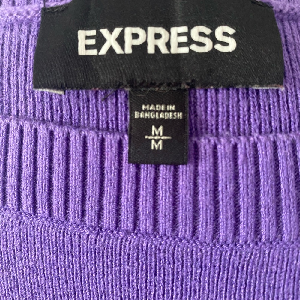 Express Fitted Sweater Lavender Color - Picture 2 of 3